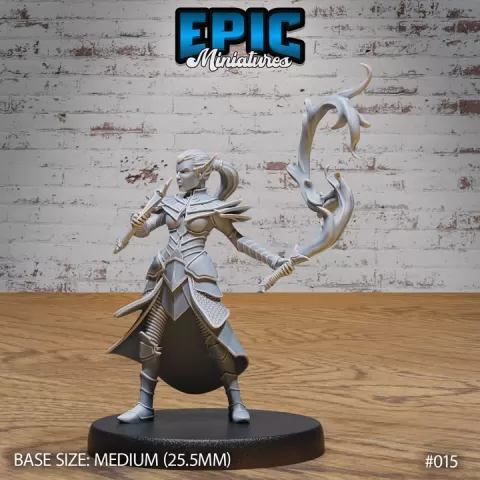 Dark Elf Army Fire Whip / Elven Fighter / Elvish Warrior / Nature Forest Guard / Mysterious Woodland Spirit / Underdark Encounter by Epic-Miniatures