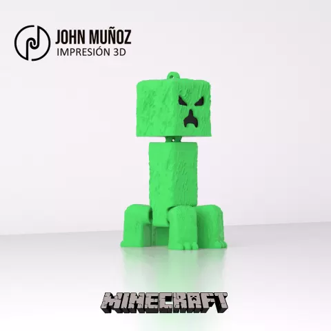 creepers minecraft keychain figure