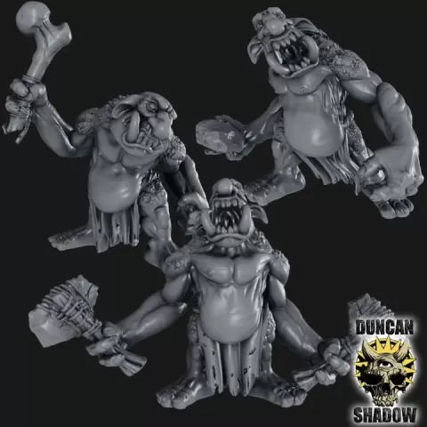 Stone Trolls (Pre Supported) by Duncan Shadow