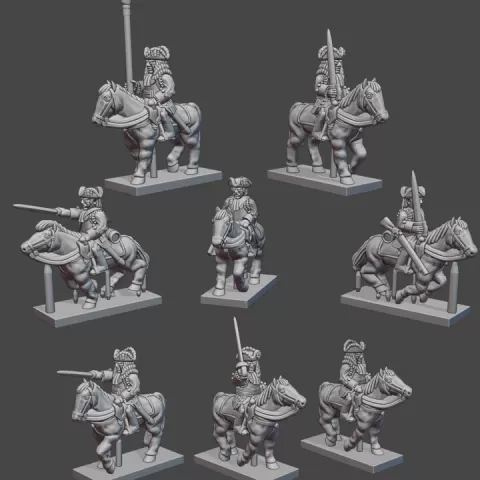 6-15mm WSS French Cuirassiers WSS-FR-1 by Turner Miniatures