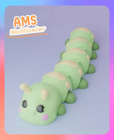 Flexi Caterpillar Keychain (Multicolor)