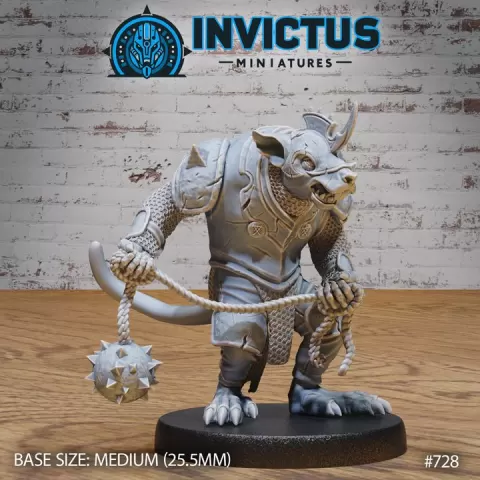 Dark Rats Clan Leader / Space Rodent Warrior Lord / Future Ratmen Army / Rattus Fighter / Humanoid Rat Animal / Sci-Fi Encounter by Epic-Miniatures