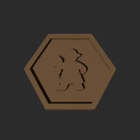Gardener Hexagon – 3D Printable Game Token