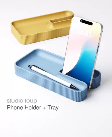 Phone Holder + Tray