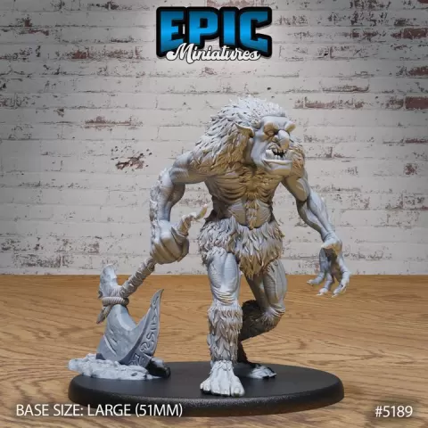 Grendel Walking / Forest Claw Monster / Snowy Giant Beast / Humanoid Predator / Northern Winter Creature / Nordic Guard / Beowulf Encounter by Epic-Miniatures