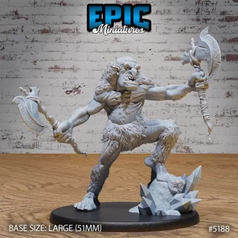 Grendel Victory / Forest Claw Monster / Snowy Giant Beast / Humanoid Predator / Northern Winter Creature / Nordic Guard / Beowulf Encounter by Epic-Miniatures
