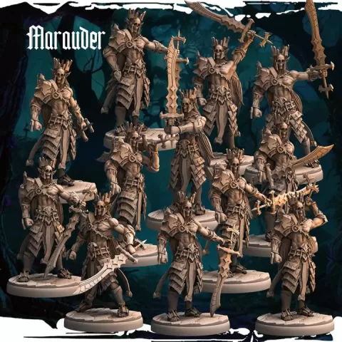 Dark Elf Marauder - 12 poses - Army of Darkness: Dark Elves by Monolith Arts