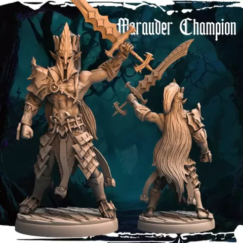 Dark Elf Marauder - Champion - Army of Darkness: Dark Elves by Monolith Arts