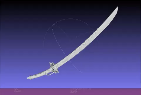 Fire Emblem Raijinto Sword And Sheath Printable Assembly