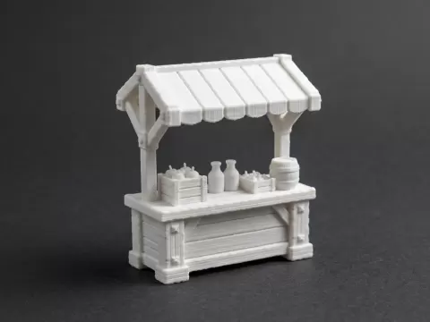 Miniature Market Stall 3D Model