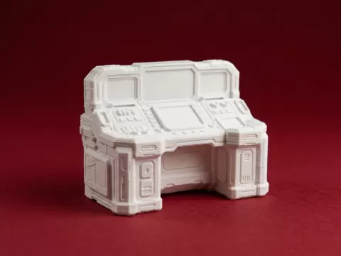 Futuristic Control Console 3D Model