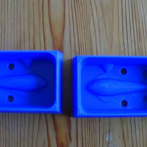counter mold to make molds for fishing sinkers. mold for surf casting sinkers with 100 grams wings for 1,6mm rod and set of floats.