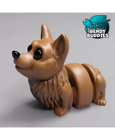Dogcorn Cute Corgi / Dog Articulated / Print-in-Place Hound Creature / Canine Beast / Pet Animal