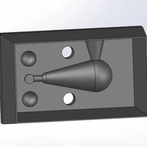 counter mold to make molds for fishing sinkers. mold for 90 grams pear sinkers with swivel nº2 and set of floats.