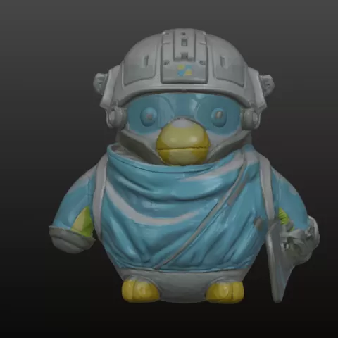 Snowboarder penguin