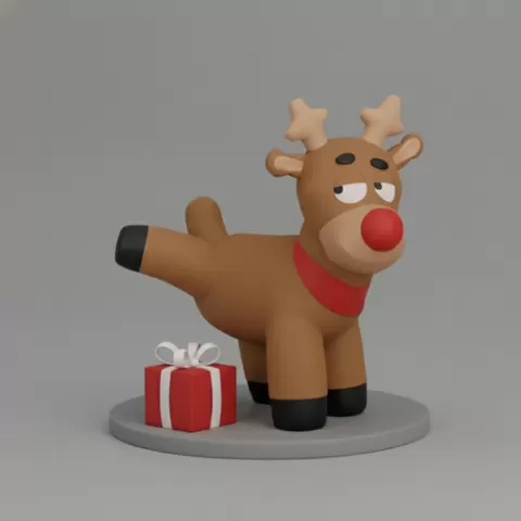 Comic Christmas characters grinch santa reindeer elf