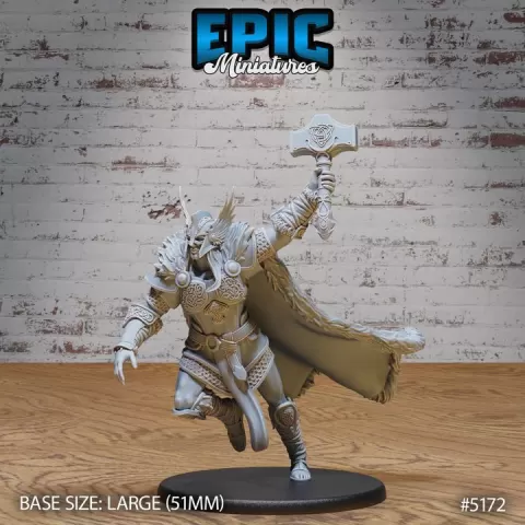 Thor Avatar Rush / Norse Mythology God / Lightning Lord / Thunder Deity / Storm Warrior / Male Leader / Hammer Wielding Fighter / Northern Divinity by Epic-Miniatures