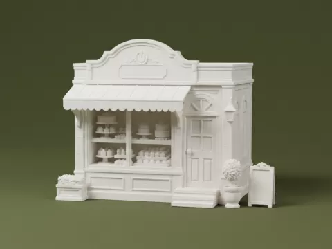 Confectionery Diorama 3D Model – Bakery Shop