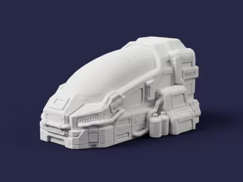 Futuristic Hibernation Capsule 3D Model