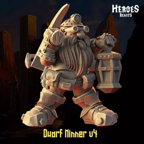 Dwarf Minner v4 by Heroes and Beasts
