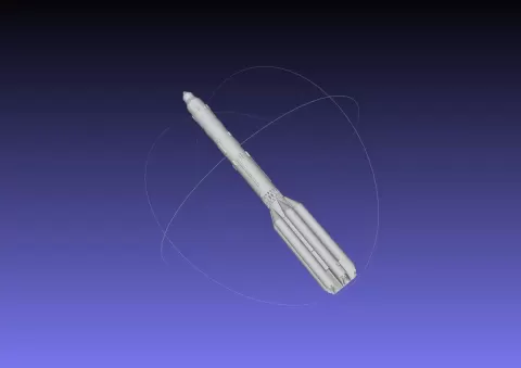 Russian Proton Rocket Printable Model
