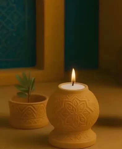 Oasis Tealight Holder - Modern Moroccan Elegance