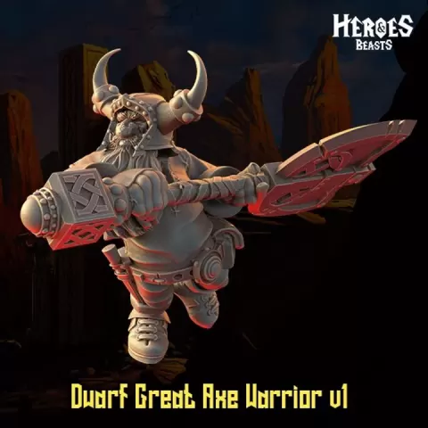 Dwarf epic axe wielders v1 by Heroes and Beasts