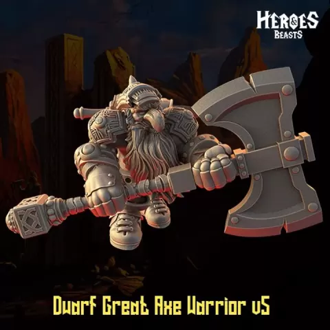 Dwarf epic axe wielders v5 by Heroes and Beasts