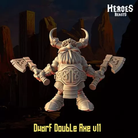 dwarf double axe v11 by Heroes and Beasts