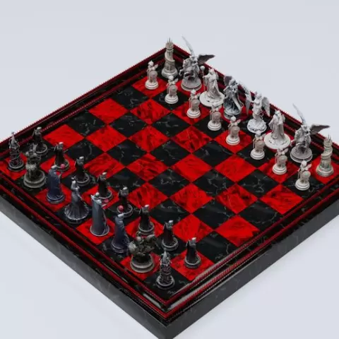 Angel vs Demon Chess Set – Epic 3D Printable Design