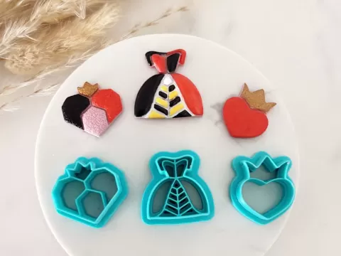 Queen of Hearts polymer Clay Cutter