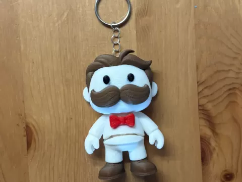 Flexi Pringle Man Keyring