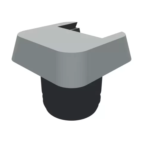 Table Cable Grommet — printed thread, wedge lid
