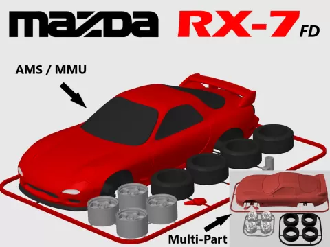Mazda RX-7 (FD3S) Kit Card (1:24 scale)