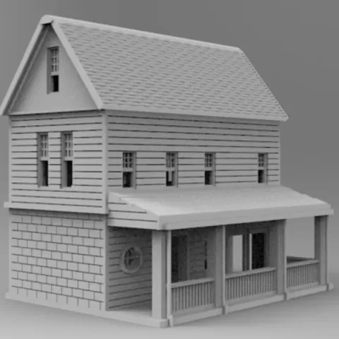 Large House – Residential Estate Tabletop Terrain STL for 28–32mm Wargames by Discover Games UK