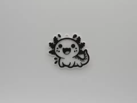 Cute Axolotl Keychain