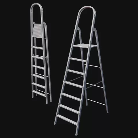 Foldable Step Ladder 3D Printable Model by Segovia Veronica
