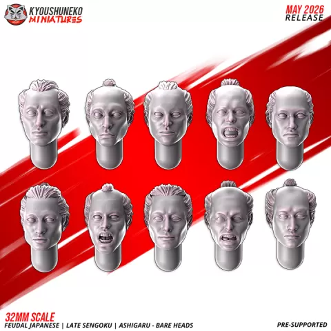 Ashigaru - Bare Heads | Late Sengoku | Feudal Japanese by Kyoushuneko Miniatures