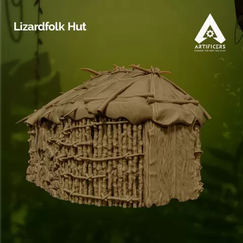 Lizardfolk Hut by Artificers_Mini