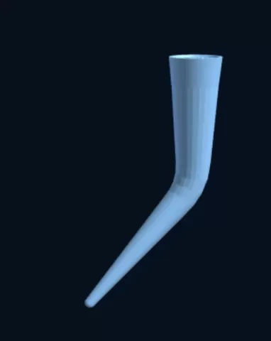 Caulk / Silicone Nozzle — Bendable up to 160°, Cuttable Tip (fully parametric)