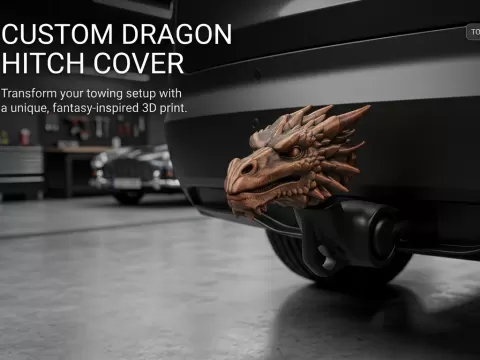 The Elder Dragon Trailer Hitch Cover –Tow Ball Cap