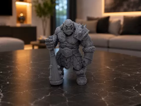 Orkchampion "Grimmfaust" mit schwerer Keule