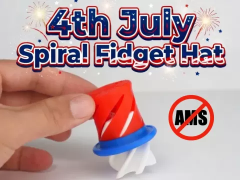 4th of July Spiral Fidget Hat - Uncle Sam Hat