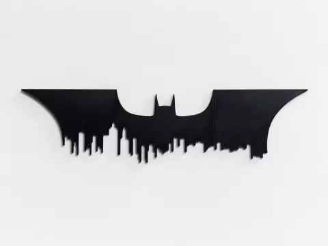 Batman and Gotham City Skyline - Wall Art