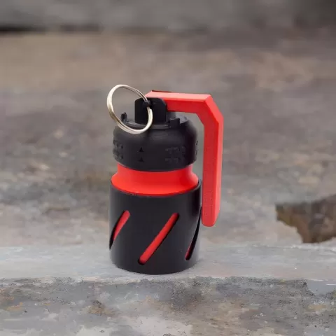 Grenade Stash Keychain Container