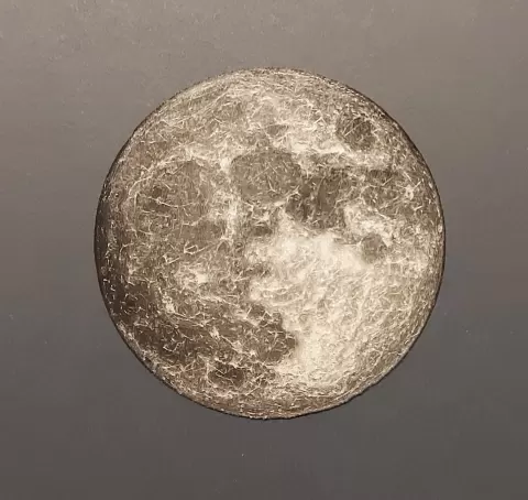 Glow-in-the-dark realistic moon