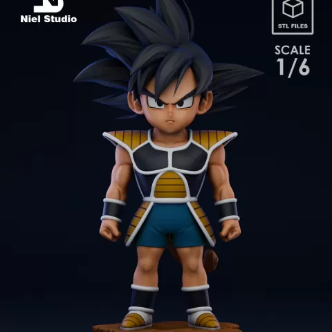Goku Child Ver Saiyan Armor - Dragon Ball Super Broly - Anime 3D Printable Statue by NielStudio
