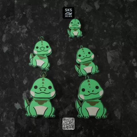 Iguana Wiggle Head Keyring