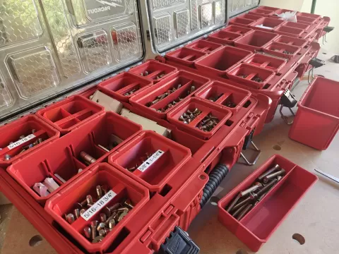 PackUp Nesting Bin System for Milwaukee Packout Organizers 48-22-8430 and 48-22-8435