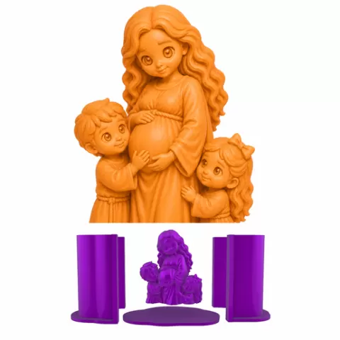 MADRE CON HIJOS - DIA DE LA MADRE - MADRE / HIJOS - VELA / CANDLE